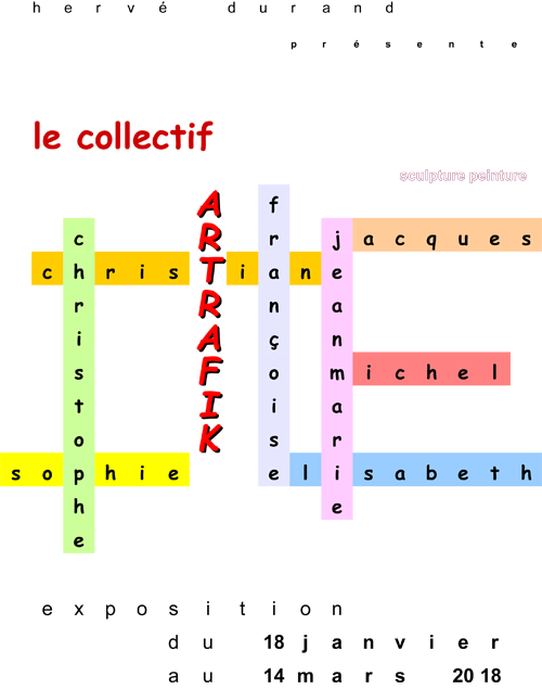 Le collectif Artrafik expose du 18 janvier au 14 mars 2018 Illustrations