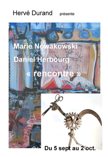 Marie Nowakowski et Daniel Herbourg expose 'Rencontre' du 5 septembre au 2 octobre 2013 Illustrations